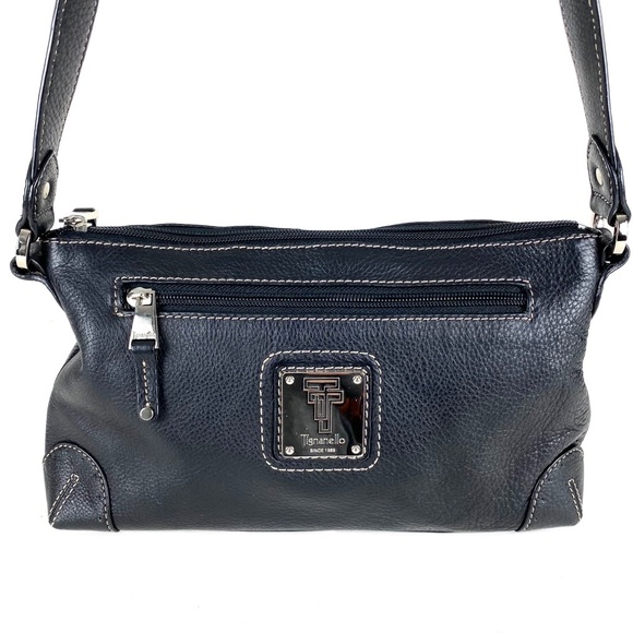 Tignanello Black Leather Bag Shoulder. - Picture 1 of 6